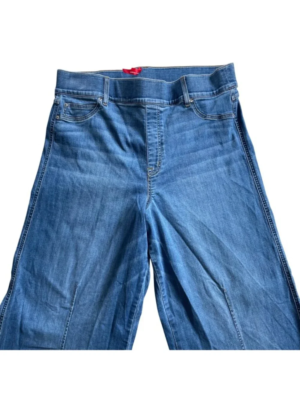 Spanx  Wide-Leg Denim Jeans Womens 3X Vintage Indigo High Rise Stretch Slimming - Picture 3 of 10